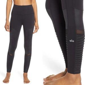 Alo Yoga Black High Waist Moto Leggings Medium